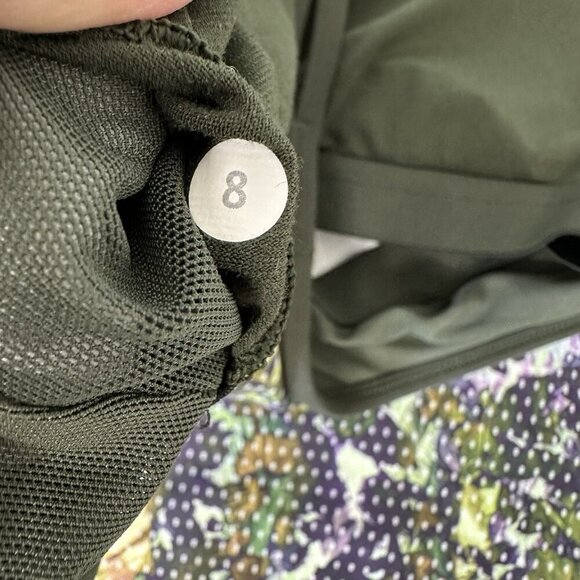 Lululemon Power Y Tank Top Size 8 Green Purple Racerback Built in bra - Picture 4 of 5